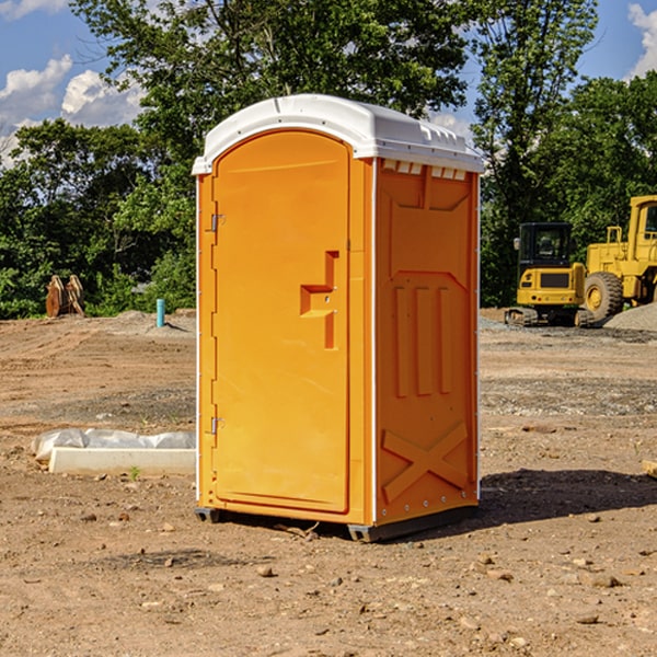 can i customize the exterior of the porta potties with my event logo or branding in Castana Iowa